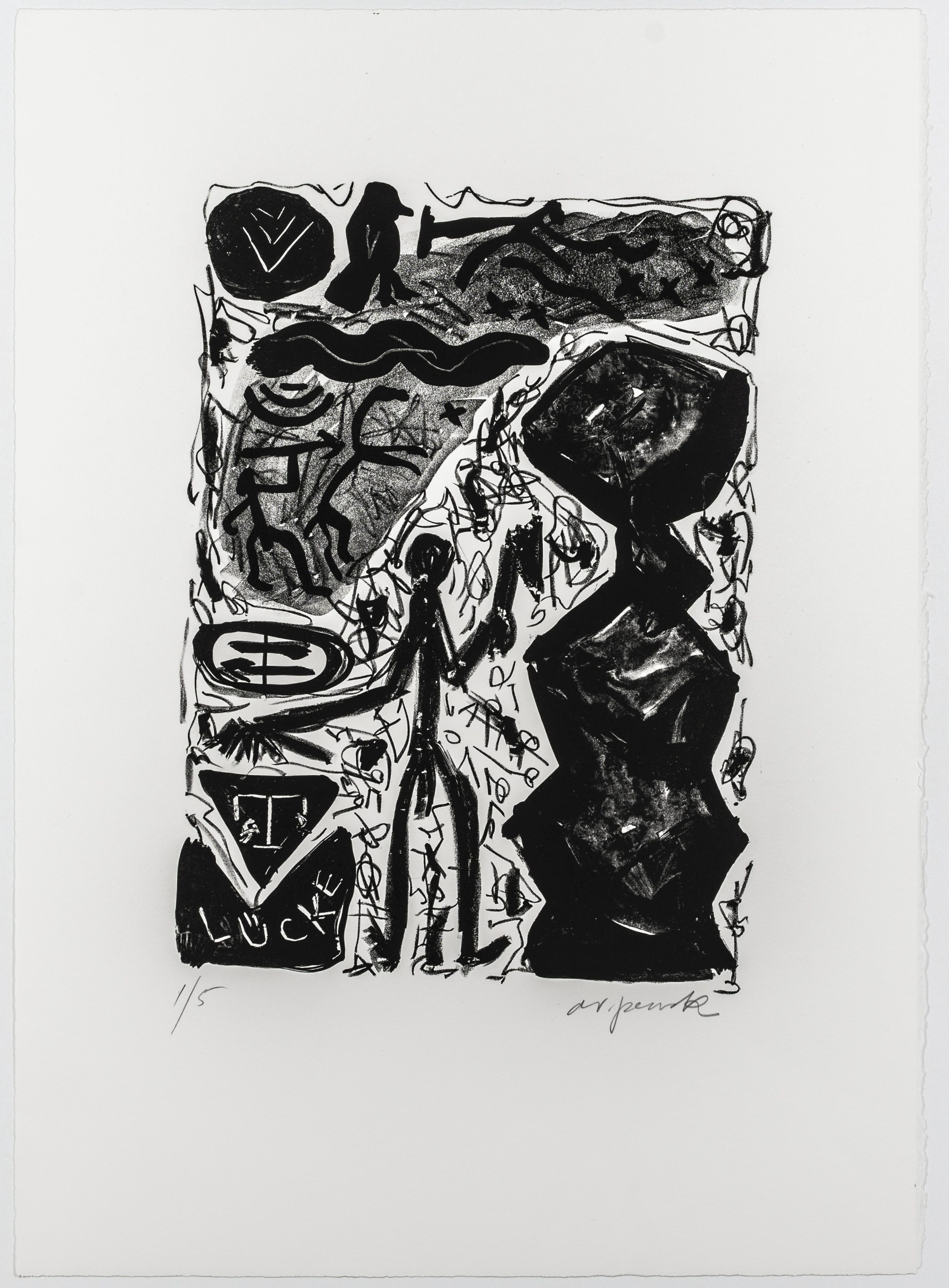 Penck, A. R. Folge von 5 Lithographien - Image 10 of 10