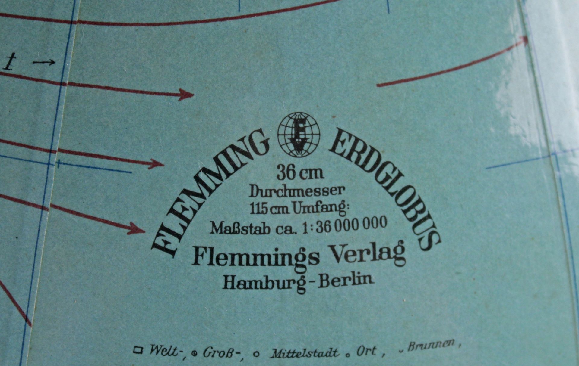 Reliefglobus vom Flemming-Verlag - Bild 2 aus 6