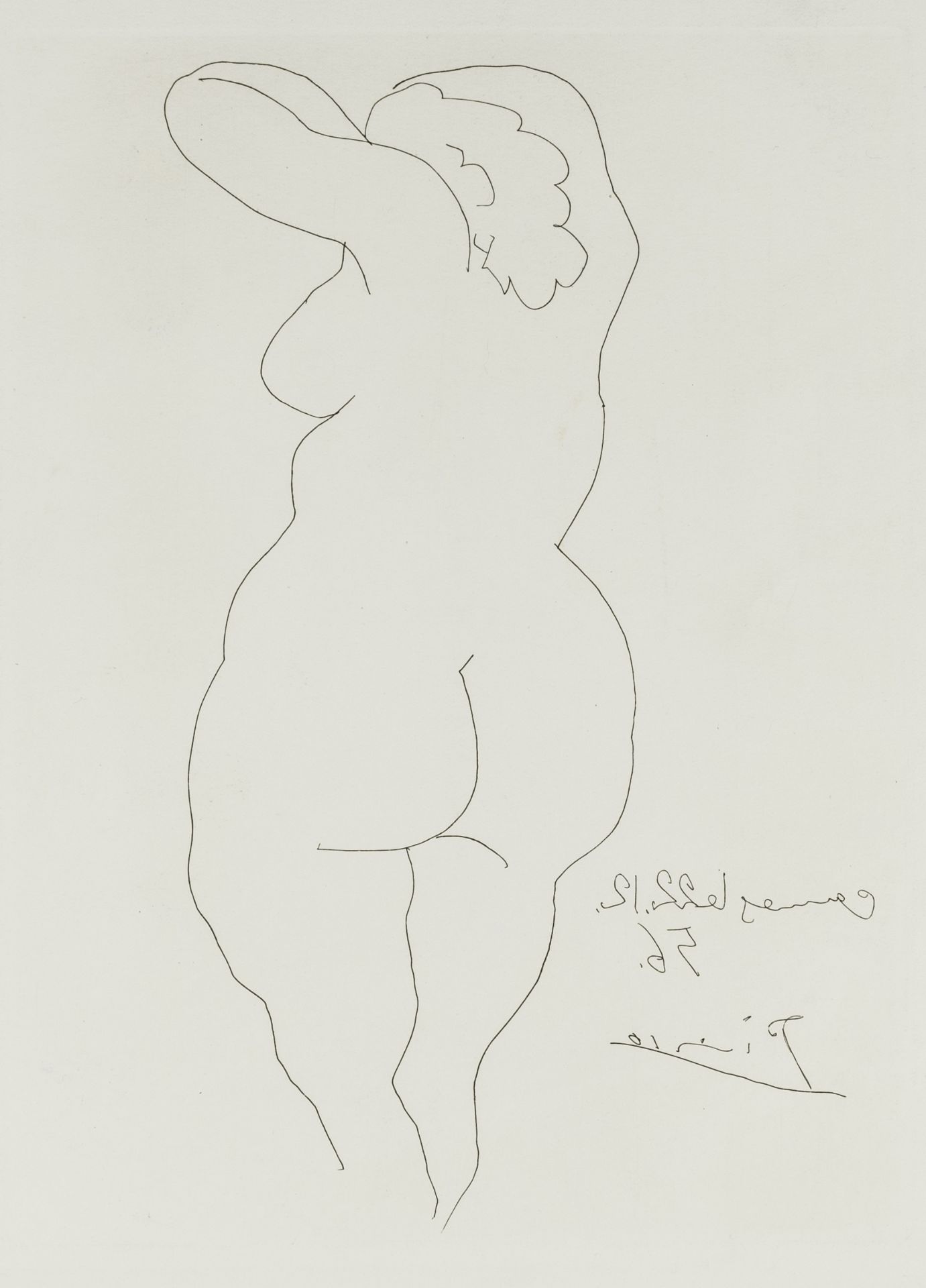 Picasso, Pablo. Femme nue de Dos.