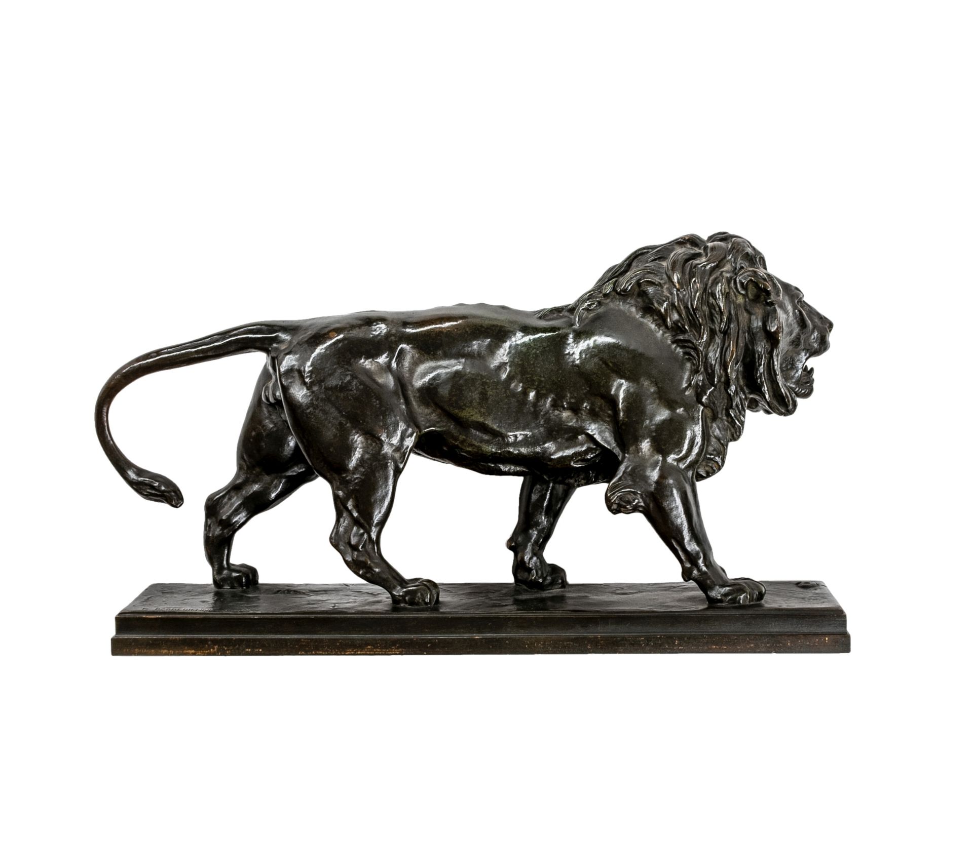 Barye, Antoine-Louis. Lion qui marche. - Image 2 of 4