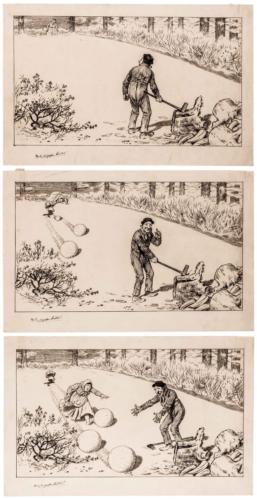 Karikatur - Oberländer, Adolf. Die