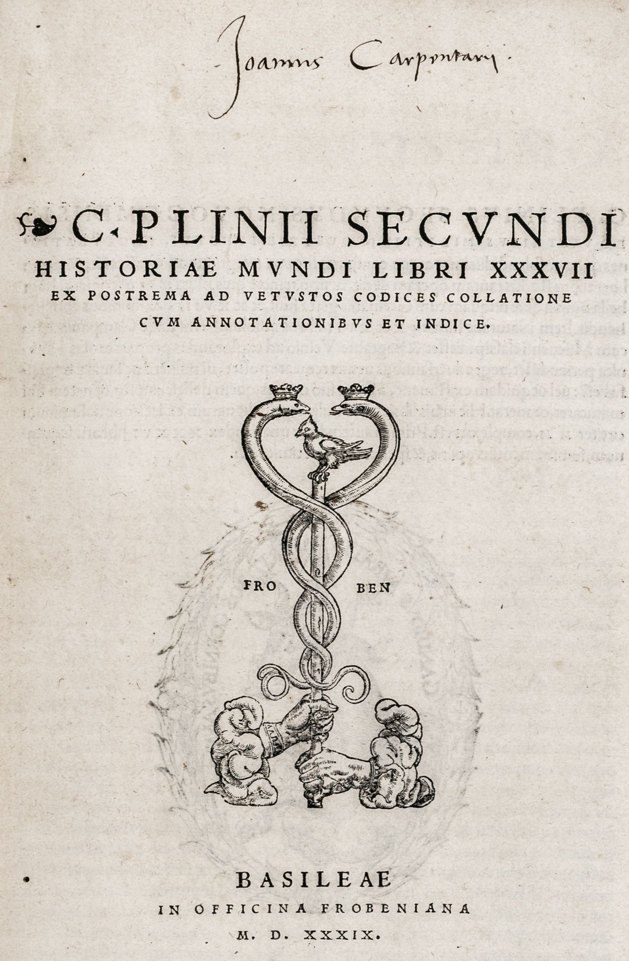 Plinius Secundus, Caius. Historiae