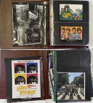 THE BEATLES RELATED ITEMS (POSTCARDS, FIRST DAY COVERS, MAGAZINES).