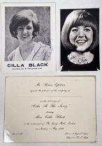 THE BEATLES BRIAN EPSTEIN/CILLA BLACK RELATED ITEMS.