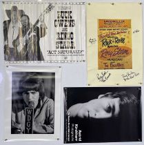 THE BEATLES - COLLECTION OF POSTERS / PRINTS INC PETE BEST SIGNED.