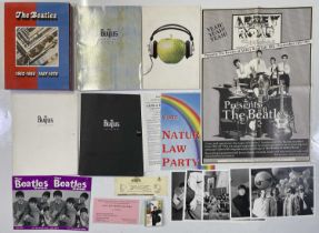 THE BEATLES - COLLECTABLES AND MEMORABILIA INC GEORGE HARRISON 'NATURAL LAW' HANDBILL.