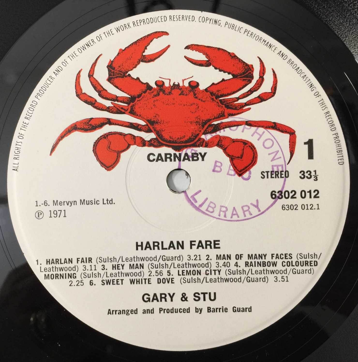 GARY & STU - HARLAN FARE LP (UK ORIGINAL - CARNABY - 6302 012) - Image 4 of 5