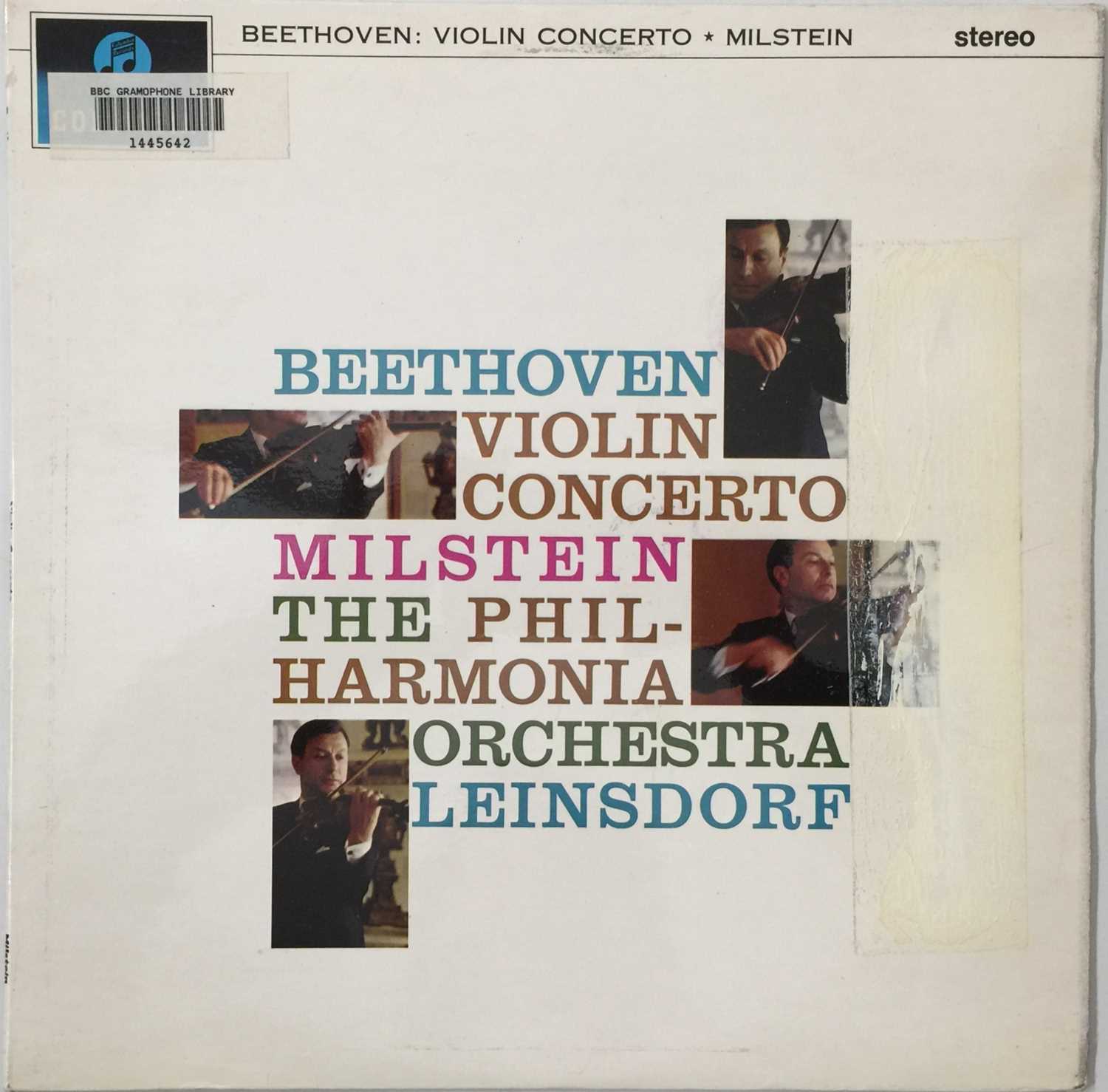 NATHAN MILSTEIN - BEETHOVEN VIOLIN CONCERTO LP (SECOND UK STEREO PRESSING - COLUMBIA SAX 2508) - Image 2 of 5