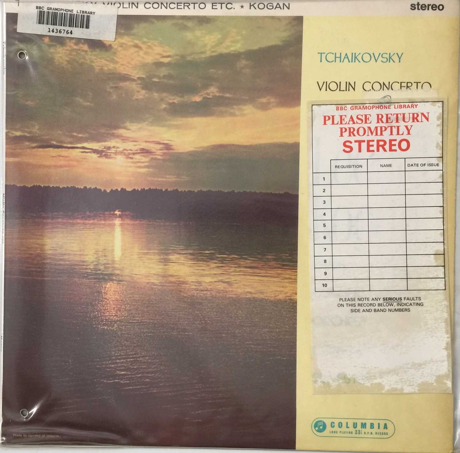 LEONID KOGAN - TCHAIKOVSKY: CONCERTO IN D MAJOR / MEDITATION IN D MINOR LP (SECOND UK SECOND PRESSIN - Image 2 of 5