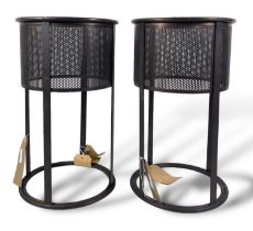 BBC HERITAGE COLLECTION - PAIR OF BROADCASTING HOUSE PLANTSTANDS / SPEAKER STANDS.