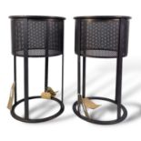 BBC HERITAGE COLLECTION - PAIR OF BROADCASTING HOUSE PLANTSTANDS / SPEAKER STANDS.