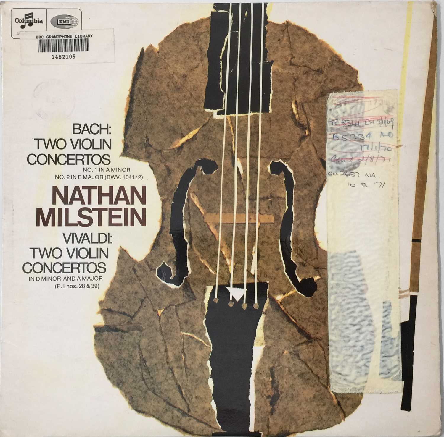 NATHAN MILSTEIN - BACH TWO VIOLIN CONCERTOS LP (ORIGINAL UK STEREO RECORDING - COLUMBIA SAX 5285) - Image 2 of 5