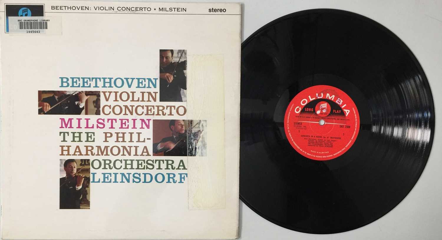 NATHAN MILSTEIN - BEETHOVEN VIOLIN CONCERTO LP (SECOND UK STEREO PRESSING - COLUMBIA SAX 2508)