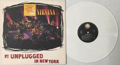 NIRVANA - UNPLUGGED IN NEW YORK LP (EUROPEAN WHITE VINYL ORIGINAL - GEFFEN - GEF-24727)