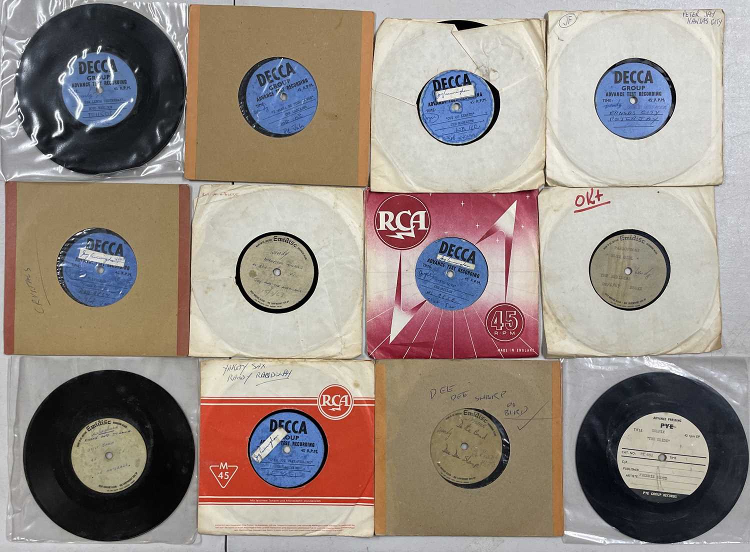 7" ACETATE RECORDINGS (LARGELY 60s UK RELEASES - POP/R&R/SOUL)