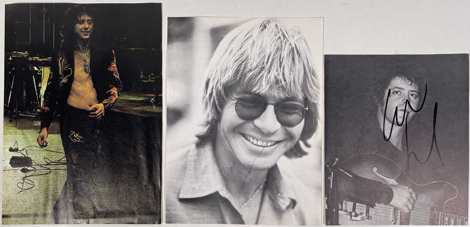 CLASSIC ROCK AUTOGRAPHS - JIMMY PAGE / JOHN DENVER / LOU REED.