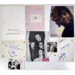 1960S ROCK AND POP STARS - SIGNED ITEMS.