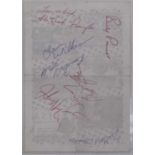 LYNRD SKYNRD - FULLY SIGNED 1992 PAGE.