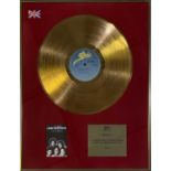 THE JACKSON - OFFICIAL BPI GOLD DISC AWARD.