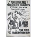 PINK FLOYD – RARE ORIGINAL 1968 POP FESTIVAL HANDBILL / MINI POSTER.