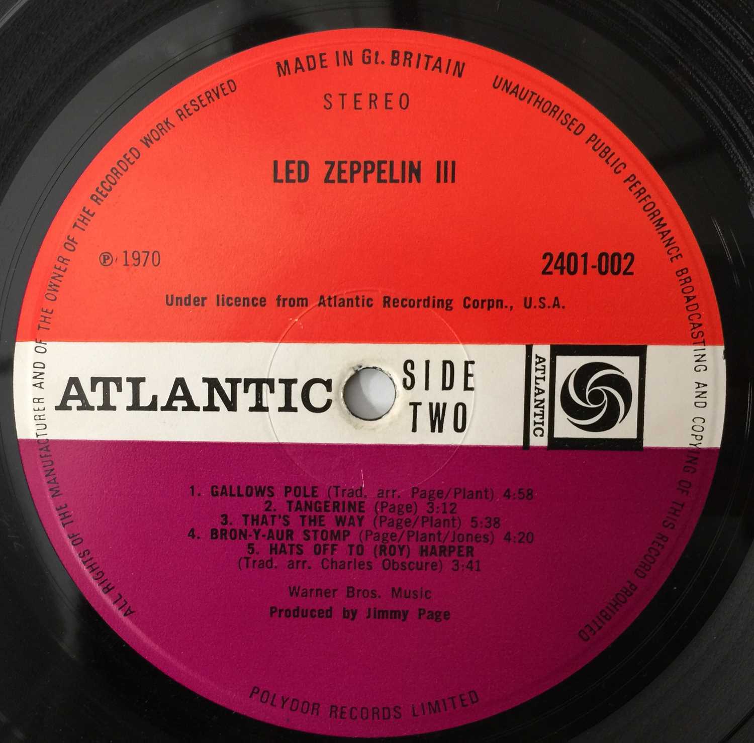 LED ZEPPELIN - LP RARITIES PACK (PLUM/ RED ATLANTIC) - Image 6 of 7