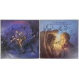 THE MOODY BLUES - TWO FULLY SIGNED LPS.