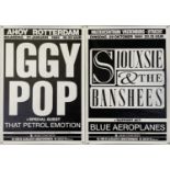 IGGY POP / SIOUXSIE AND THE BANSHEES - ORIGINAL DUTCH CONCERT POSTERS.