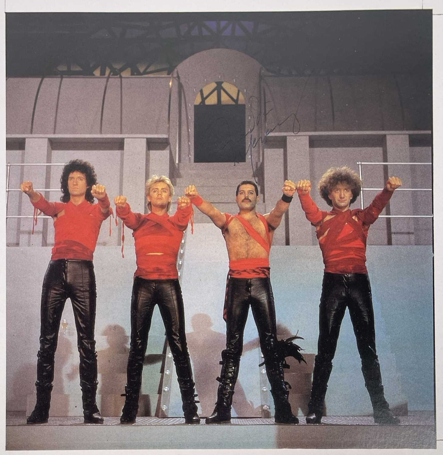 QUEEN - FREDDIE MERCURY OWNED AND SIGNED RADIO GA GA CHRISTMAS CARD PROOF. - Image 2 of 5
