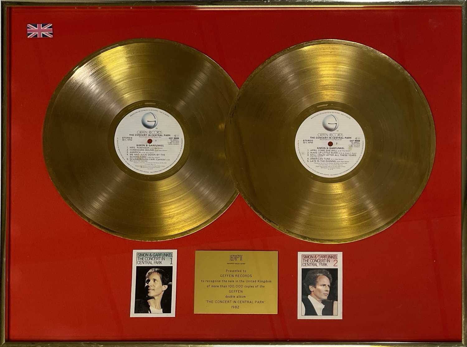 SIMON AND GARFUNKEL - OFFICIAL BPI GOLD DISC.