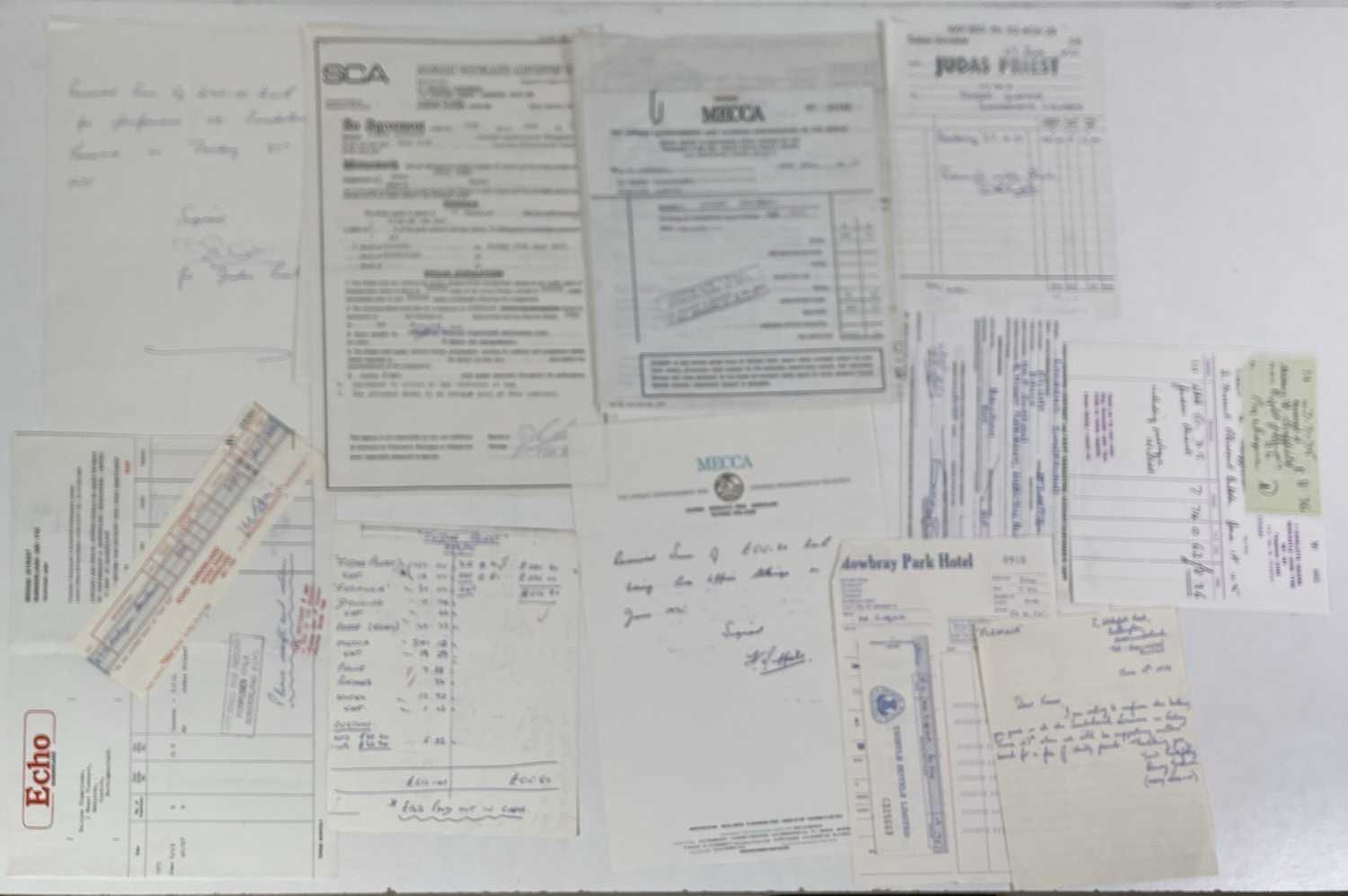 JUDAS PRIEST / BLACK SABBATH - ORIGINAL 1970-1975 CONCERT BOOKING DOCUMENTS. - Image 2 of 7