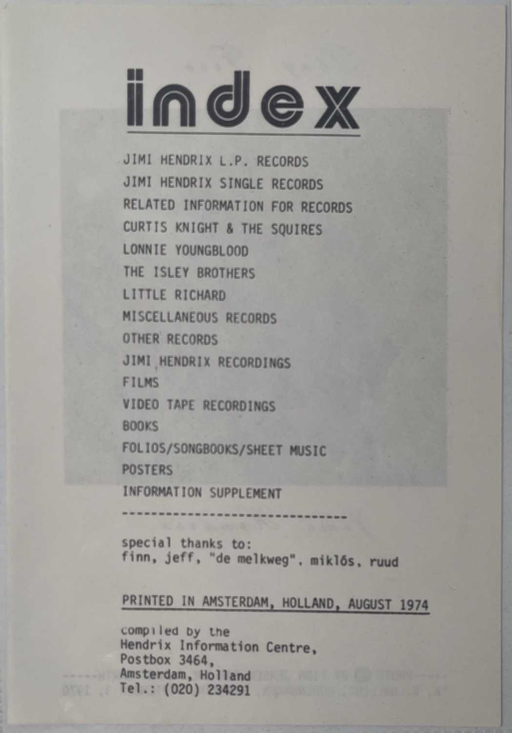 JIMI HENDRIX - AN ORIGINAL AND COMPLETE 1974 FAN CLUB NEWSLETTER. - Image 7 of 16