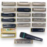 COLLECTION OF HARMONICAS INC HOHNER SUPER VAMPER.