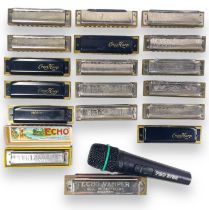 COLLECTION OF HARMONICAS INC HOHNER SUPER VAMPER.