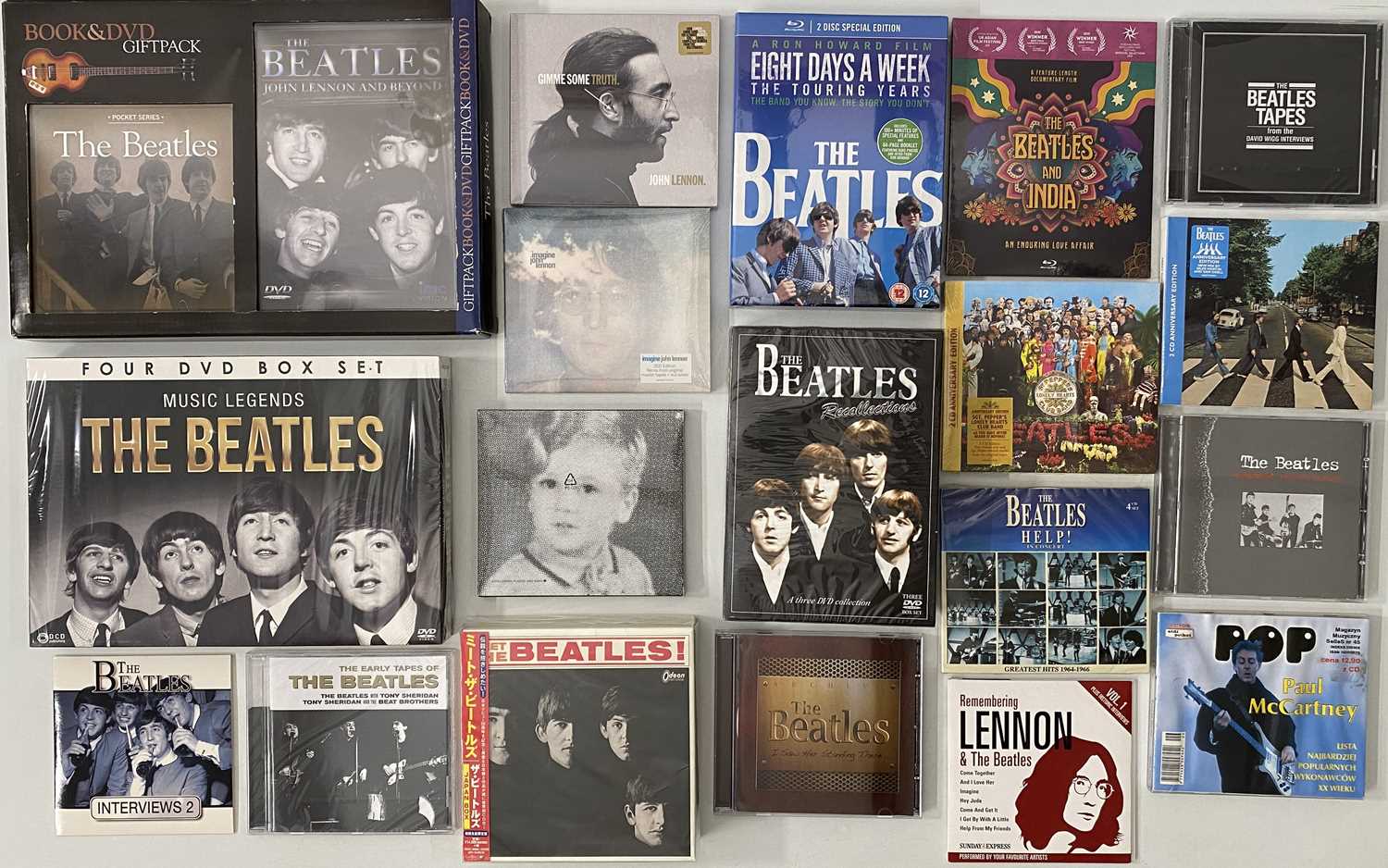 THE BEATLES AND RELATED CD/ DVD BOX SETS COLLECTION (NEW & SEALED)