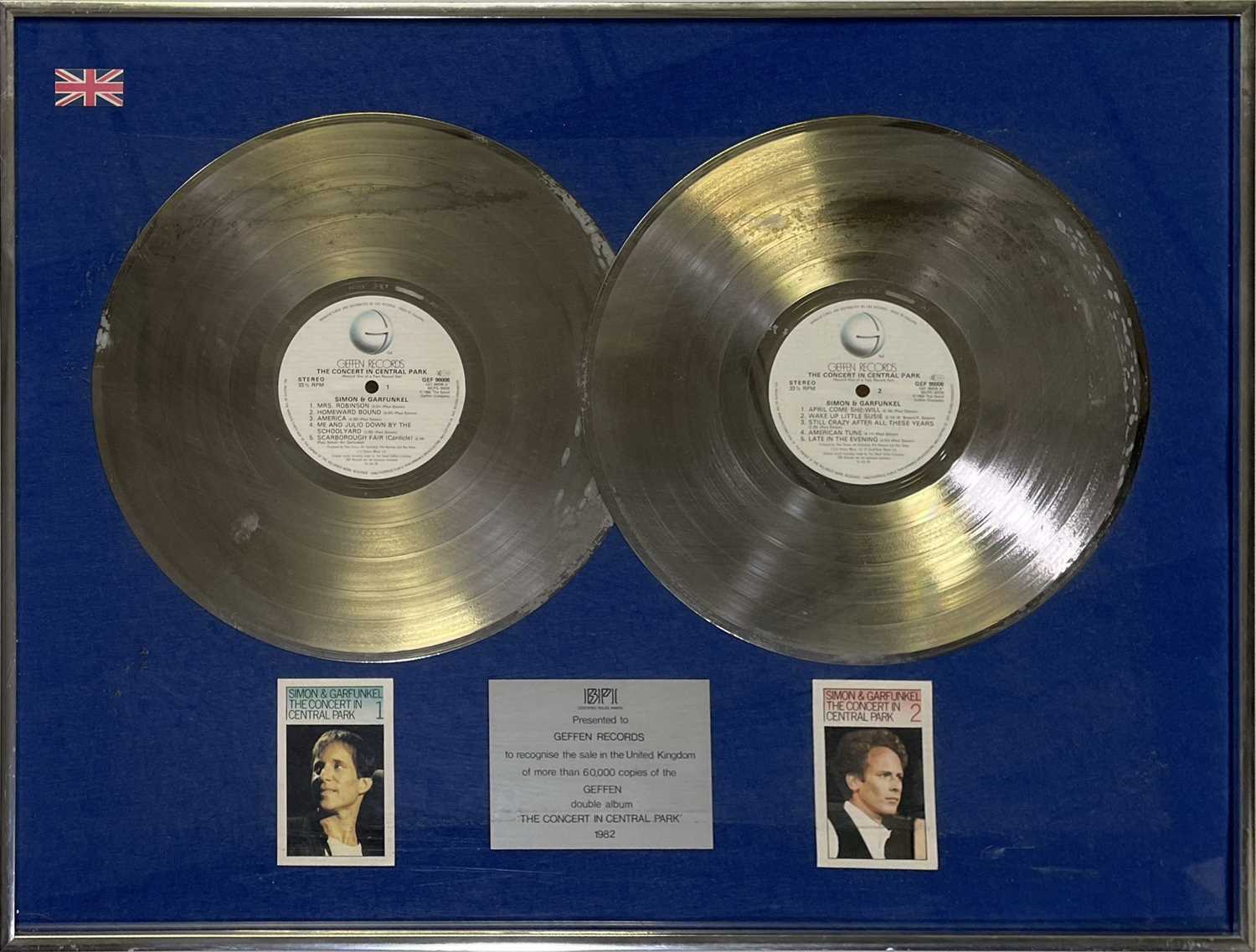 SIMON AND GARFUNKEL - OFFICIAL BPI SILVER DISC.