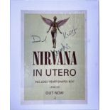 NIRVANA - A FULLY SIGNED 'IN UTERO' MAGAZINE PAGE WITH EPPERSON COA.