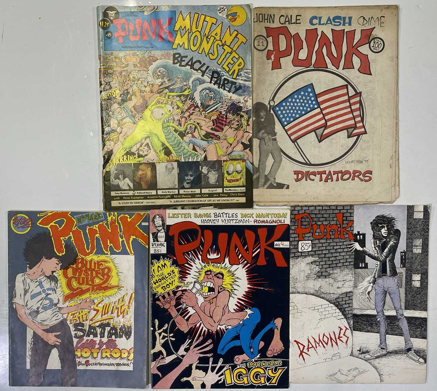 PUNK MAGAZINE - FIVE ISSUES.