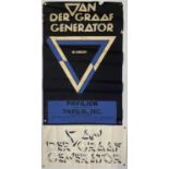 VAN DER GRAFF GENERATOR - SIGNED 1975 CONCERT POSTER.