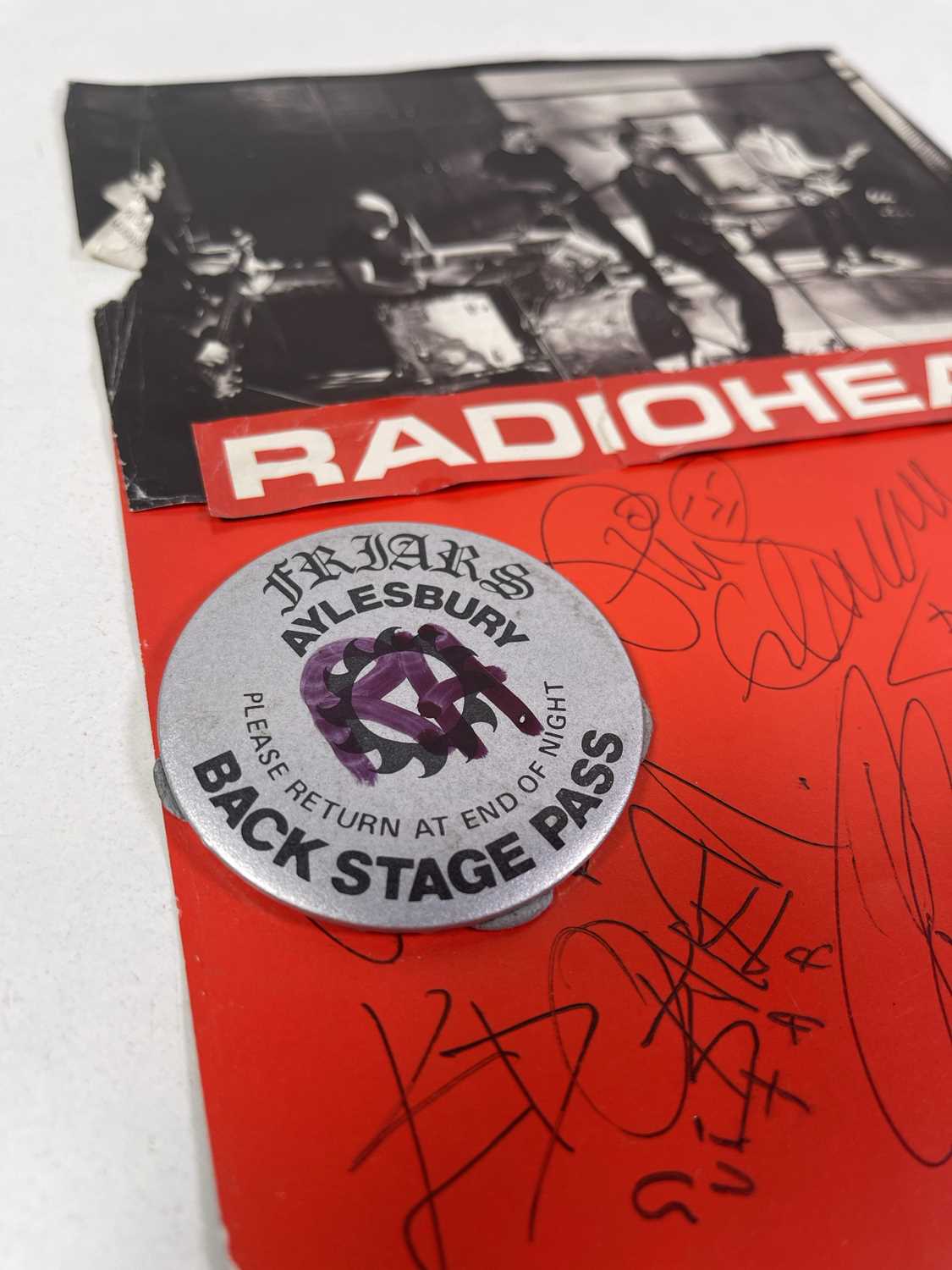 RADIOHEAD - EARLY FULLY SIGNED PAGE. - Image 2 of 3