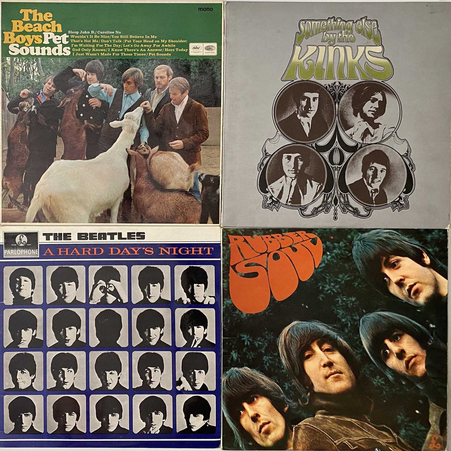 60s ARTISTS - LP PACK (KINKS/ BEATLES/ BEACH BOYS)