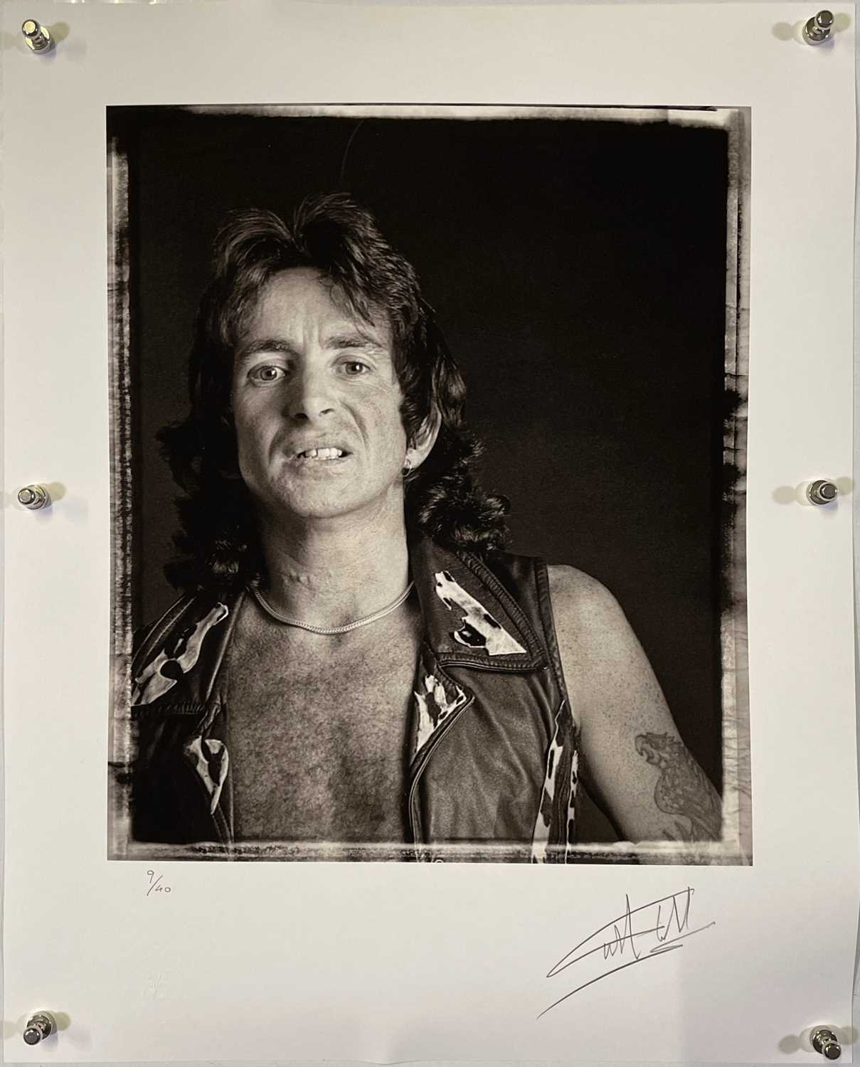 AC/DC - BON SCOTT - LIMITED EDITION MARTYN GODDARD SIGNED PRINT.