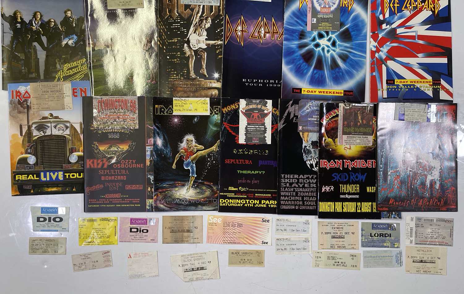 METAL / HARD ROCK CONCERT PROGRAMMES AND TICKET ARCHIVE - 1980S-00S. - Image 6 of 7