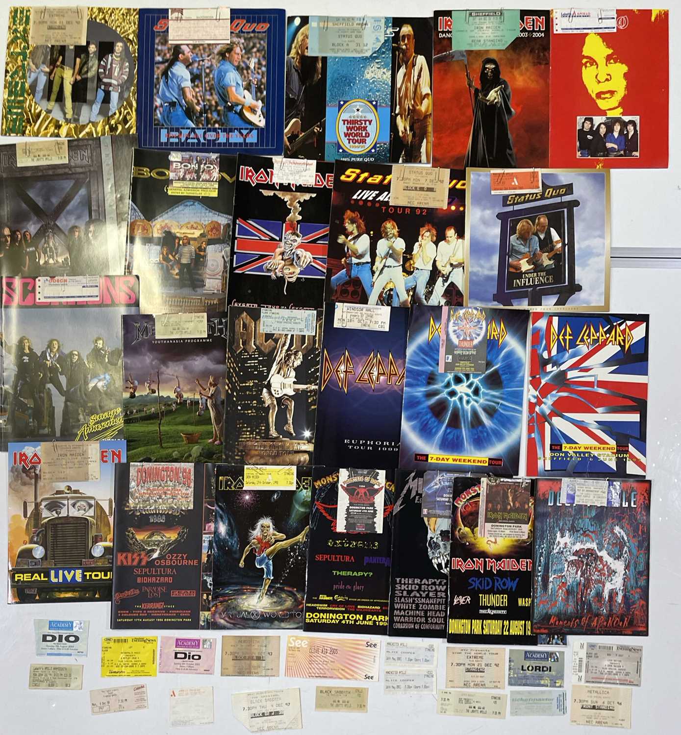 METAL / HARD ROCK CONCERT PROGRAMMES AND TICKET ARCHIVE - 1980S-00S. - Image 5 of 7