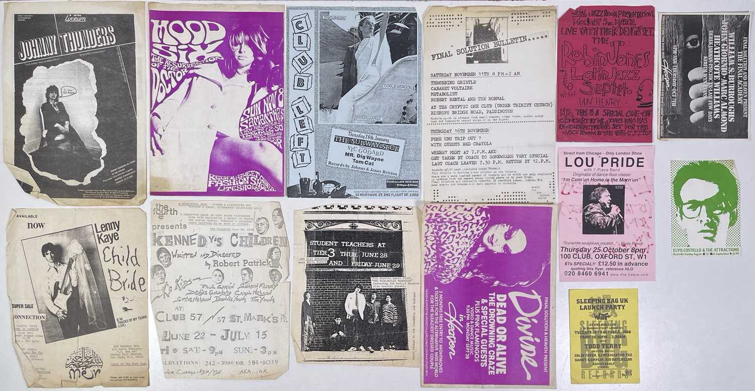 PUNK / INDUSTRIAL / ALT - HANDBILLS C 1970S/80S.