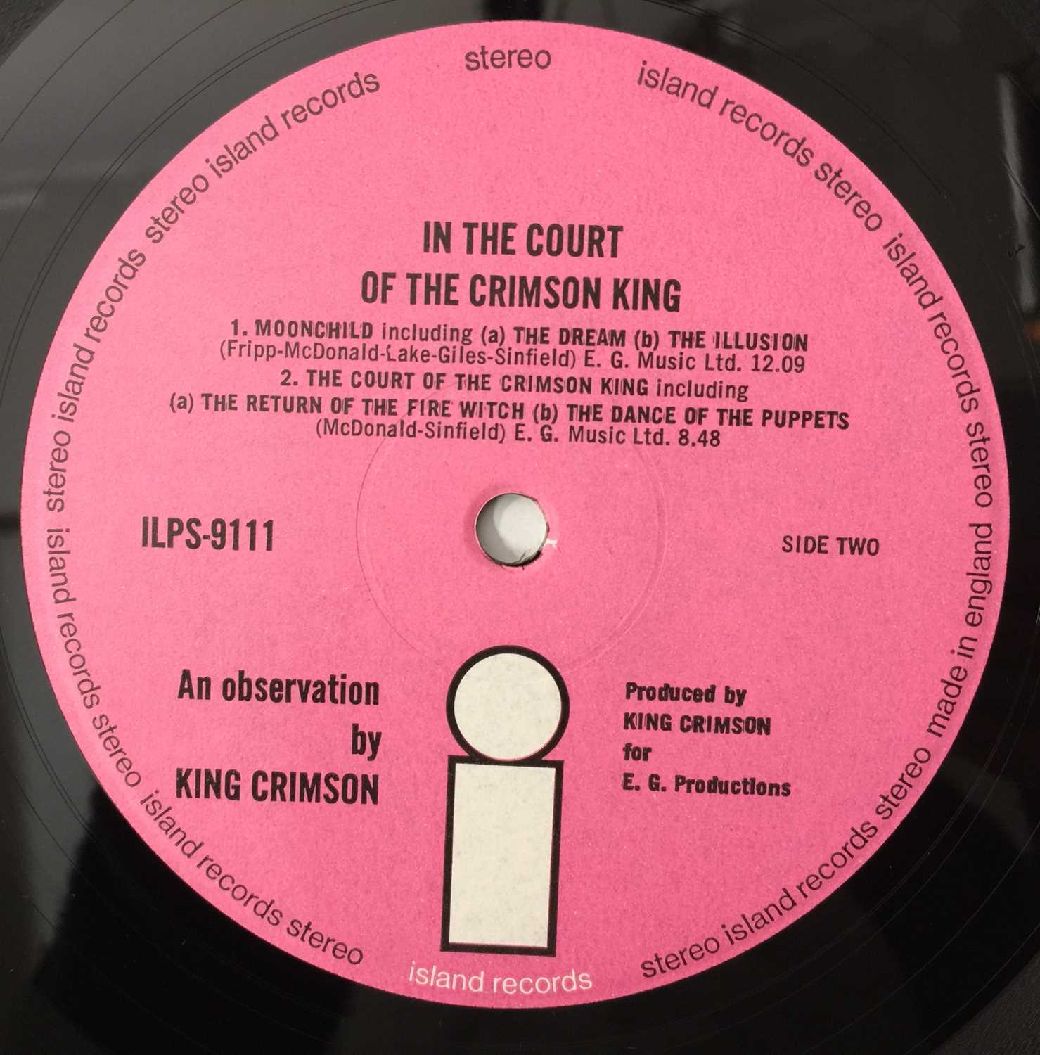 KING CRIMSON - IN THE COURT OF THE CRIMSON KING LP (ORIGINAL ISLAND - ILPS-9111 A2/B4) - Image 5 of 6