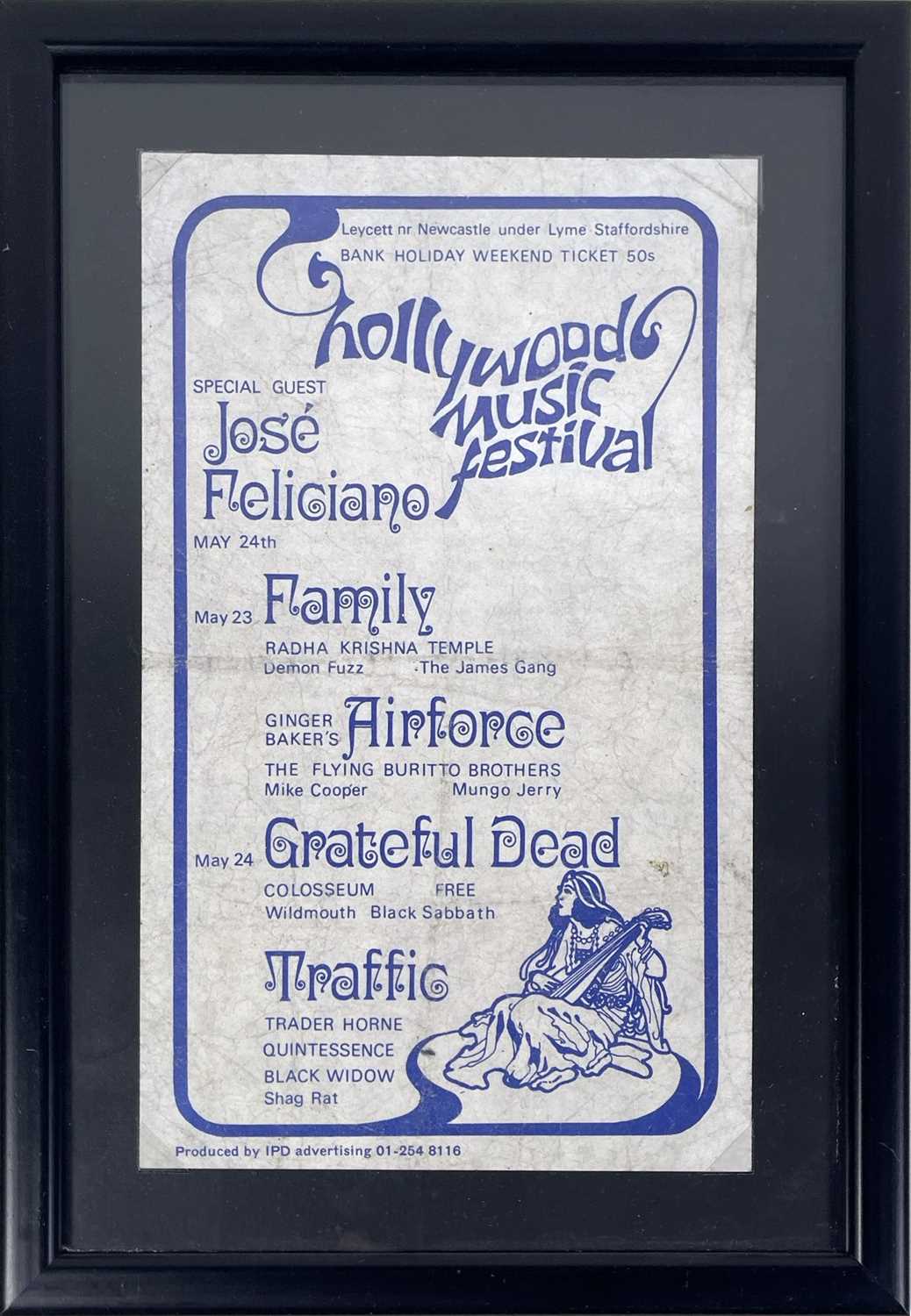 HOLLYWOOD MUSIC FESTIVAL 1970 - ORIGINAL HANDBILL INC GRATEFUL DEAD / BLACK SABBATH.