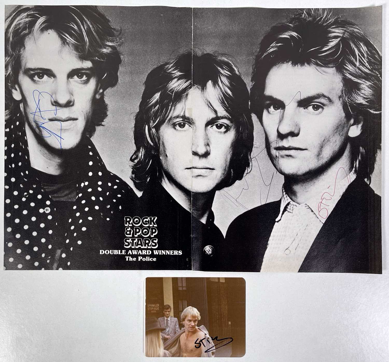 STING / THE POLICE - SIGNED ITEMS.