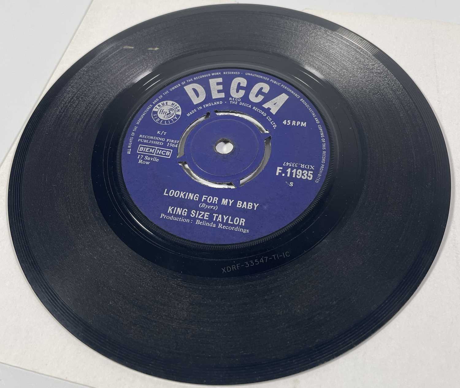 KING SIZE TAYLOR - SOMEBODY'S ALREADY TRYING 7" (ORIGINAL UK COPY - DECCA F.11935) - Image 3 of 4