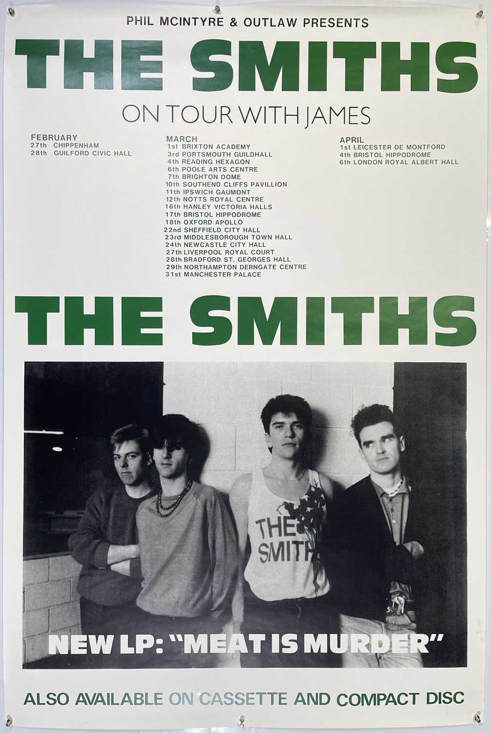 THE SMITHS ON TOUR WITH JAMES BILLBOARD POSTER