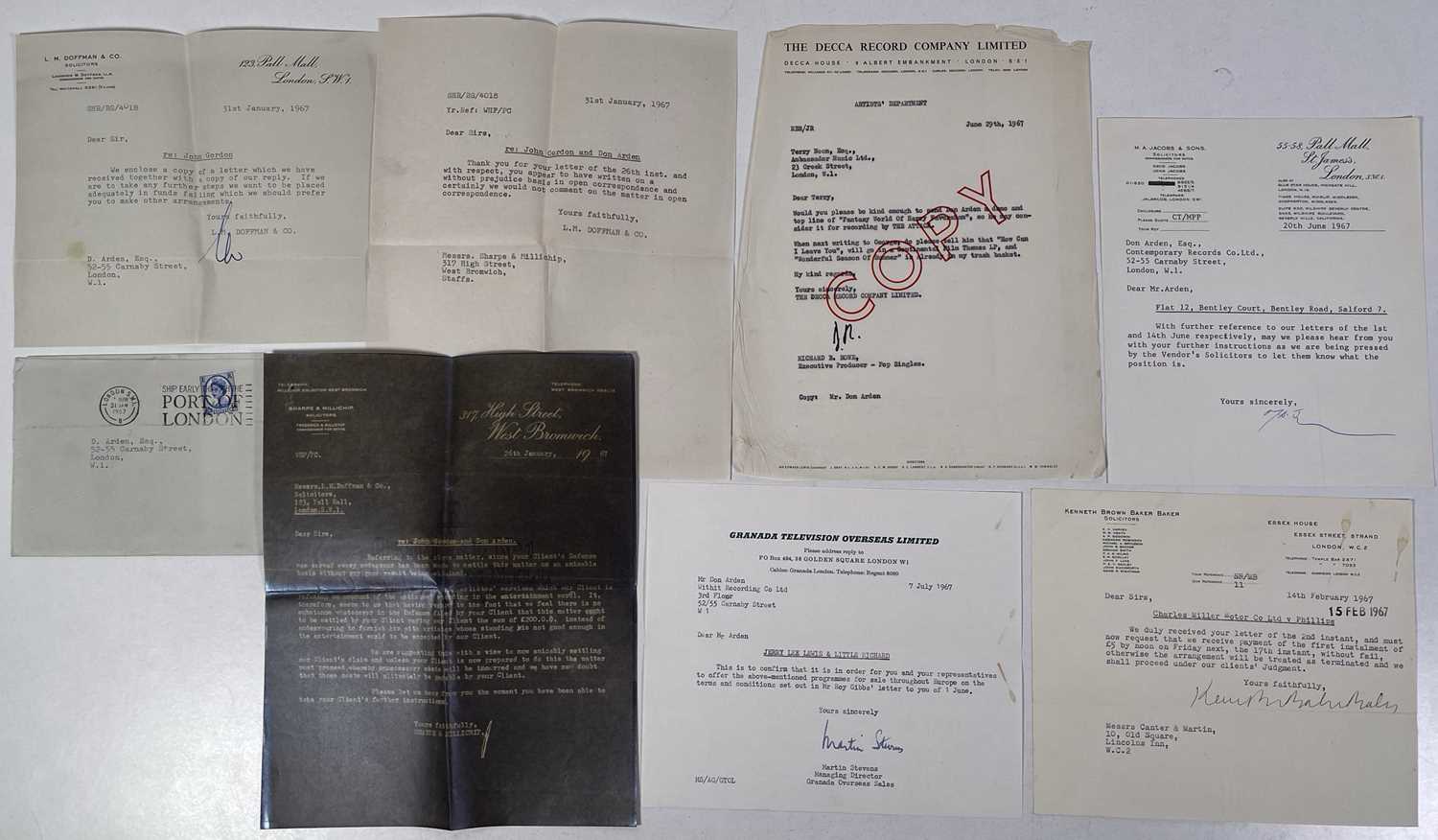 1`960S DON ARDEN CORRESPONDENCE INC LITTLE RICHARD. - Image 2 of 5